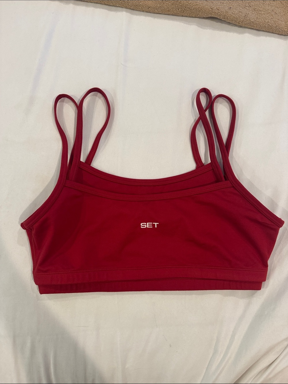SET Active Red Double-Strap Sports Bra